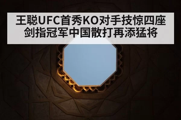 王聪UFC首秀KO对手技惊四座 剑指冠军中国散打再添猛将